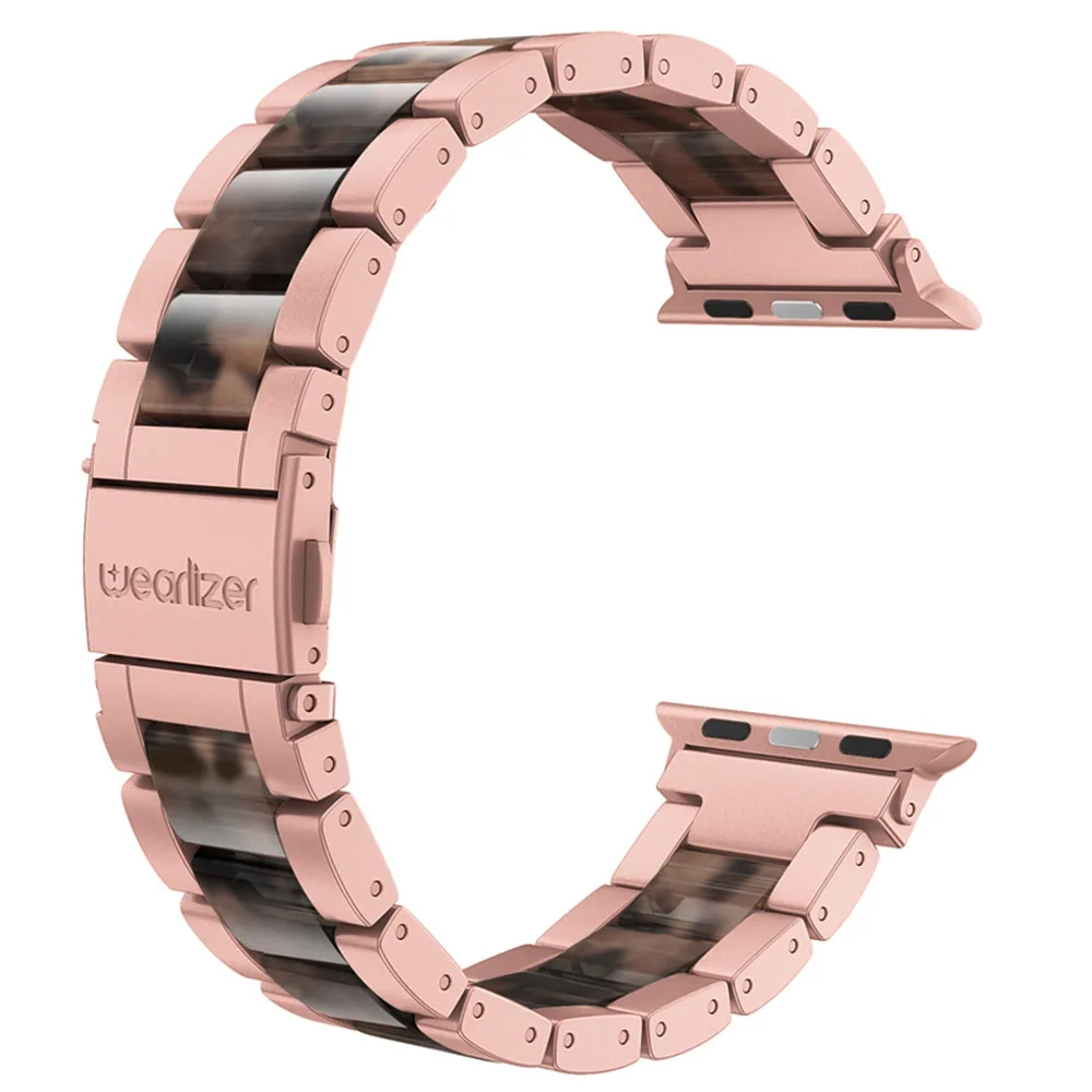 PGTor Wearlizer Роскошный металлический ремешок из нержавеющей стали для Apple Watch Band 38 мм 42 мм соединяющий ремешок браслета для iwatch Series 5 4 3 2 1 - Цвет ремешка: PGTor
