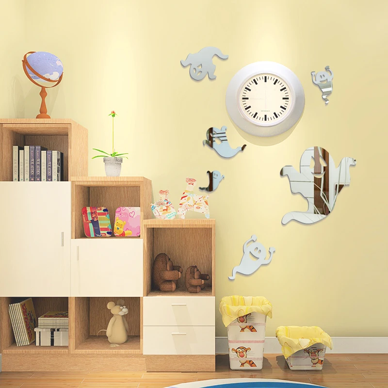 Настенная 3D Наклейка На Хэллоуин Зеркальная для детской комнаты праздничная