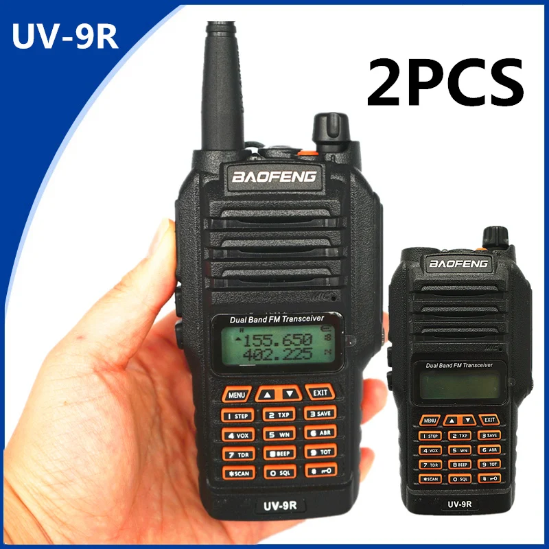 2 шт. Baofeng UV 9R рация 8 Вт 10 км водонепроницаемое Любительское радио двухдиапазонное