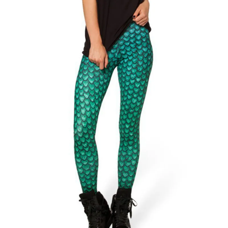 Сексуальные летние черные модные женские леггинсы Русалочки сексуальные