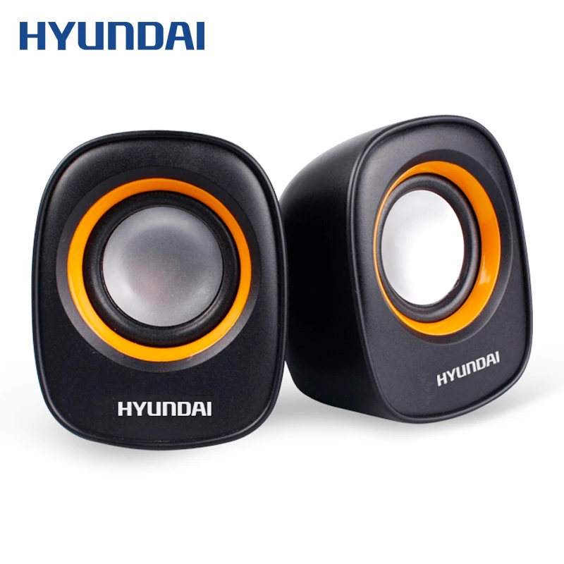 HYUNDAI проводной мини динамик компьютера портативный USB Plug and Play двухканальный 3D