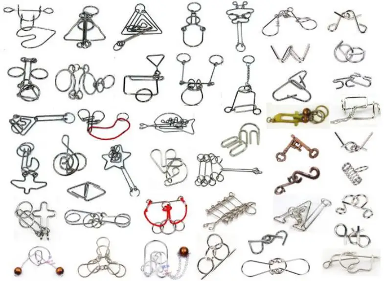 46 шт./компл. классическая металлическая проволока головоломка волшебный ум