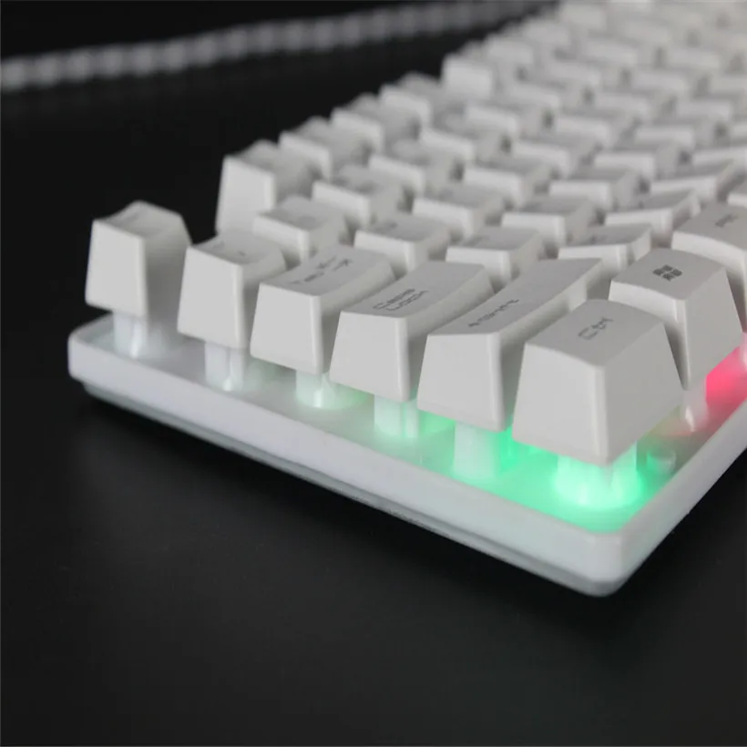 Прохладный Мультимедиа 3 вида цветов подсветки светодиодный Подсветка USB Проводная PC Gaming Keyboard прямая 0908