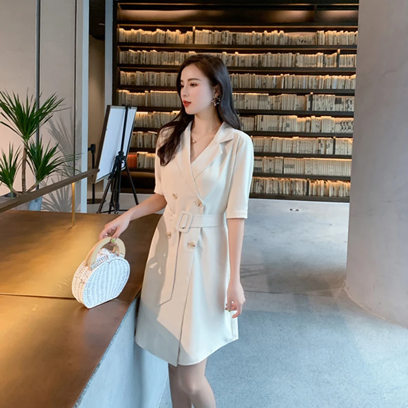 Heydress Женский блейзер с v образным вырезом летнее платье для офиса элегантное