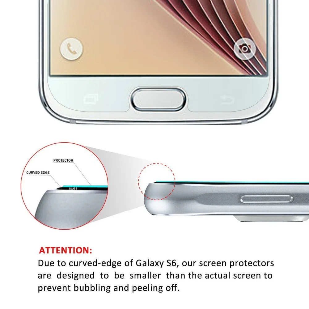 SM G920F Premium 2.5D 9н защитное стекло Пленка на для Samsung Galaxy S6 самсунг Защитные пленки|film