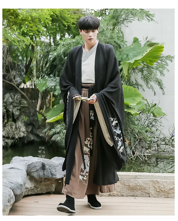 Hanfu для взрослых, Национальный сценический костюм для выступлений, для женщин и мужчин, Династия Цин, китайский стиль, традиционный праздничный костюм DN3506