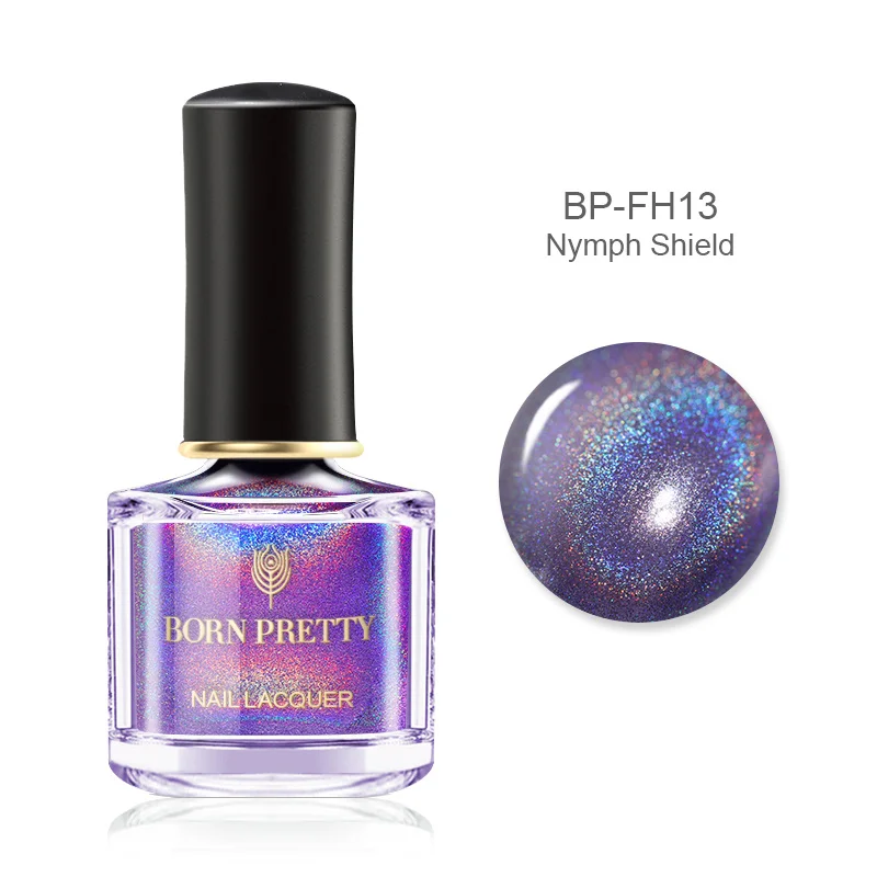 Born pretty, голографическая Лазерная лак для ногтей 6 мл Лак серии Flowish Сияющий Блестящий лак для ногтей - Цвет: BP-FH13