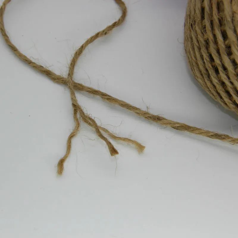 DIY Hemp Cords handmade jute rope retro decoration thick and thin tag use for craft &amphand-made 50-60m | Дом и сад
