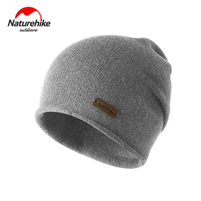 Зимняя шапка Naturehike, шерстяные вязаные шапочки, теплые, для кемпинга, на открытом воздухе, для путешествий, для пеших прогулок, кепки, женские, мужские, ветрозащитные шляпы, спортивная зимняя шапка s - Цвет: Серый