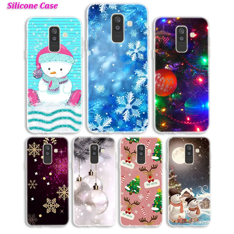 Силиконовый чехол для телефона новогодние подарки Рождество Samsung Galaxy A8S A6S A9 A8 Star A7