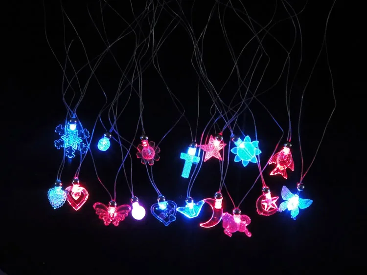 12 шт светодиодное мерцающее ожерелье игрушка различных кулон светящееся