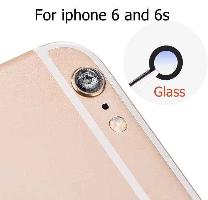For iphone 6 New Rear Camera lens For iphone 4 4s 5 5s se 6 7 8 x xr xsmax plus Back camera glass with 3M Glue Sticker replacement parts - Цвет: For iphone 6