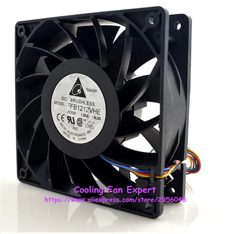 Оригинальный FFB1212VHE DC 12V 1.5A 12038 120*120*38 мм 4 провода серверный инверторный Вентилятор