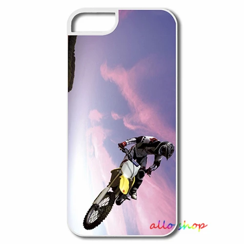 Motocross Bike in Sky fashion original cell phone case cover for iphone 4 4S 5 5S 5C 6 plus |