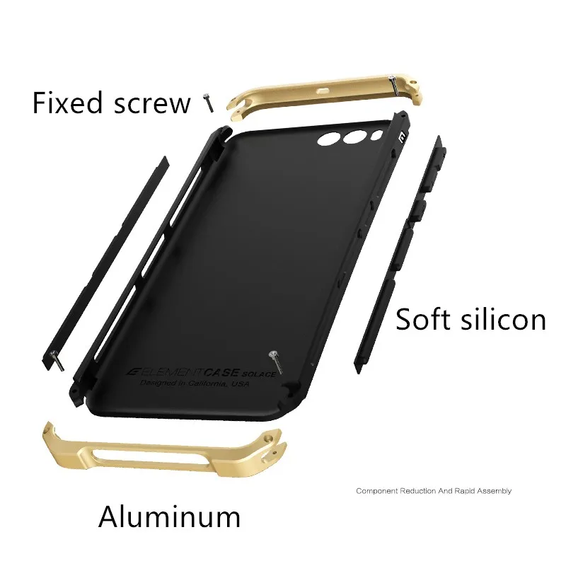 Для xiaomi Mi Note3 Роскошные Armour металлического кремния Алюминий + PC чехол для телефона