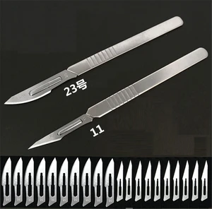 Бесплатная доставка Высокое качество 1 Набор 23 # + 11 # скальпель гравировальный нож углеродистая сталь, сделай сам ремонта печатных плат режущий инструмент + 40 шт лезвия