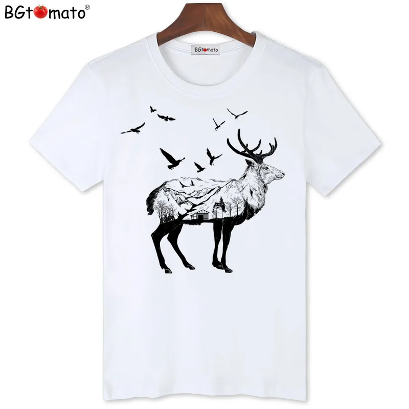

BGtomato 2022 owl tshirt cool animals streetwear Original brand casual t-shirt hip hop t shirt men clothes harajuku
