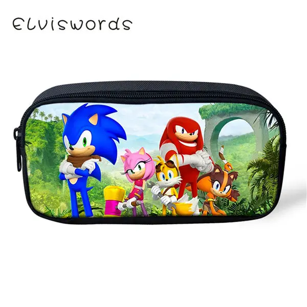 ELVISWORDS детский чехол-карандаш Sonic с рисунком ежа, Студенческая коробка для канцелярских принадлежностей, модные школьные принадлежности, сумки для ручек, Мультяшные косметологи - Цвет: CDWX2952K