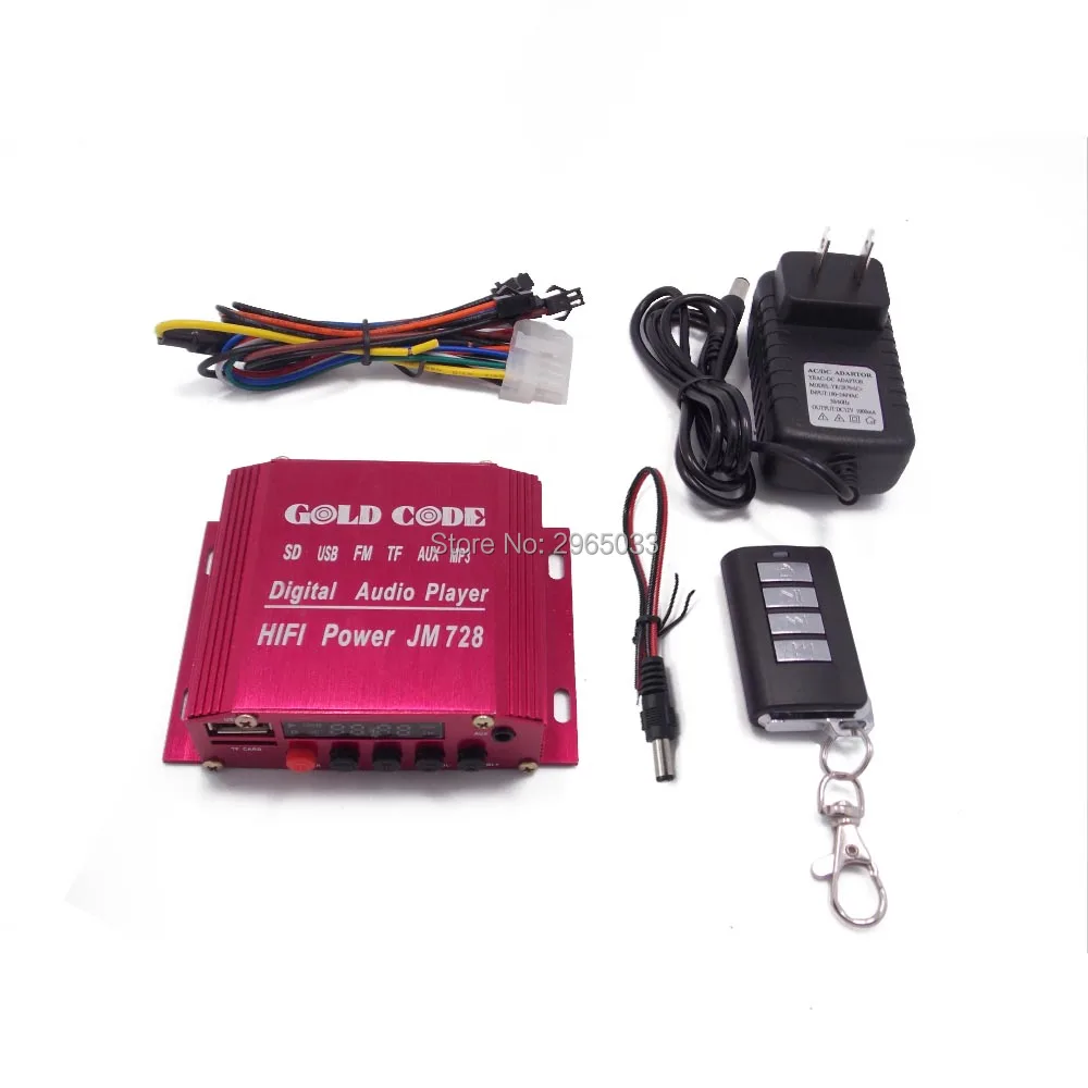 Moto rcycle аудио MP3 плеер FM радио безопасности удаленного Поддержка TF карты USB AUX