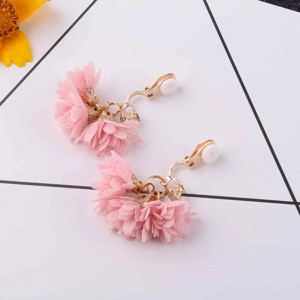 Женские серьги в виде цветка этнические яркие милые ювелирные украшения для