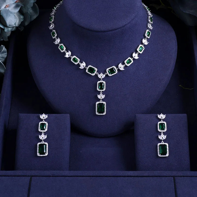 janekelly Nigeria 2 pcs Bridal Zirconia full jewelry sets For Women Party Luxury Dubai CZ Crystal Wedding Jewelry Sets | Украшения и
