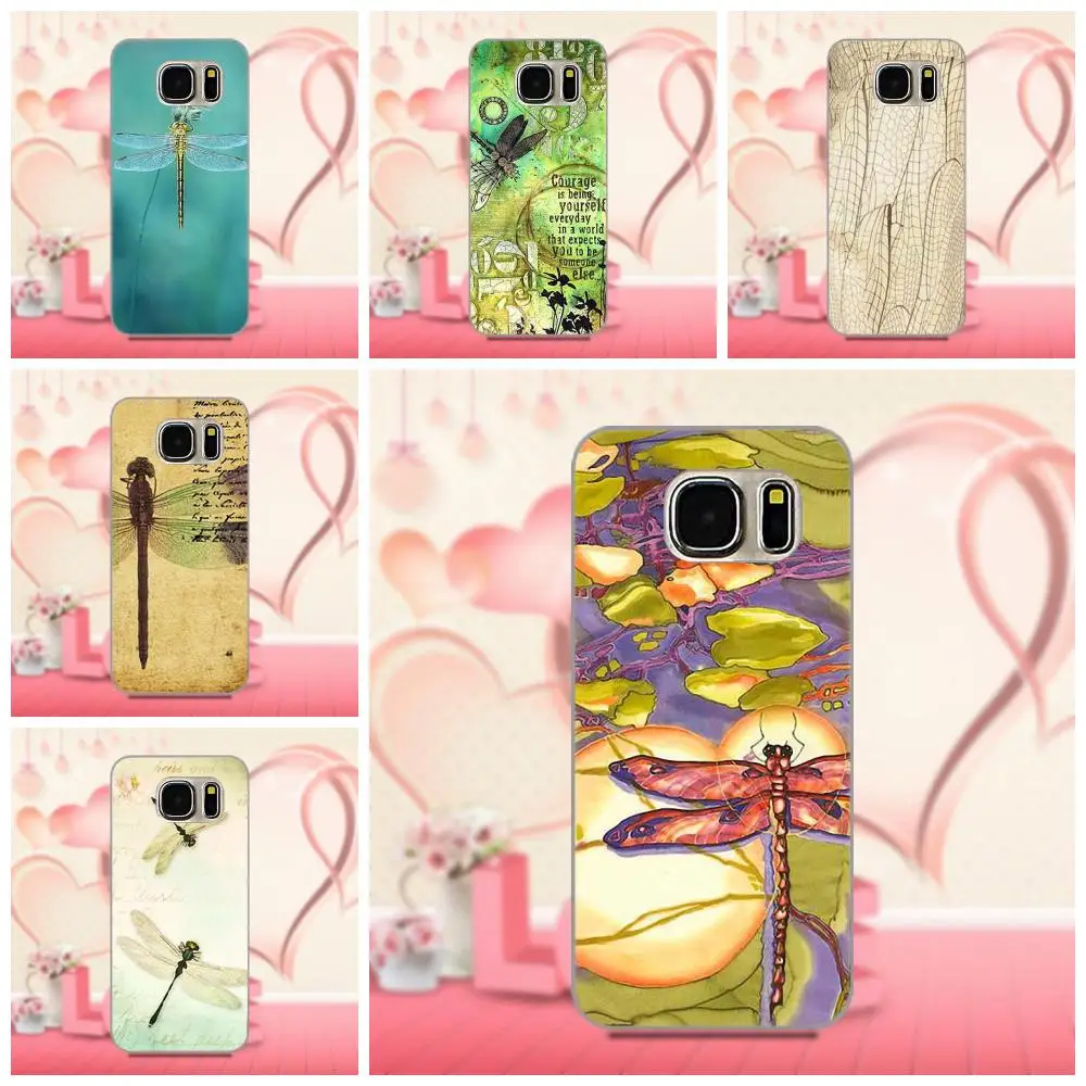 Oedmeb TPU 2017 новое поступление Весенняя Стрекоза для Galaxy A3 A5 A7 J1 J3 J5 J7 S5 S6 S7 S8 S9 edge Plus 2016