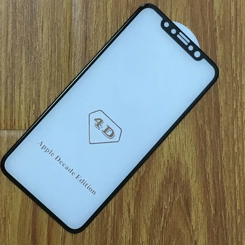 3D изогнутый край 4D холодная резьба полное покрытие закаленное стекло для iPhone X 10