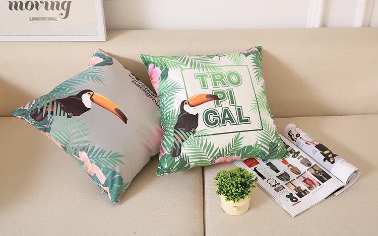 Тропический рай экзотический фон наволочка для подушки растения цветок ананас