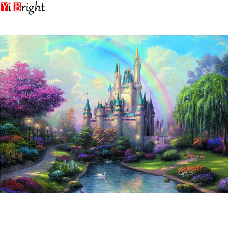 

Full Square/Round Drill 5D DIY Diamond Painting "Magic castle" 3D Embroidery Cross Stitch Mosaic Home Decor XY1
