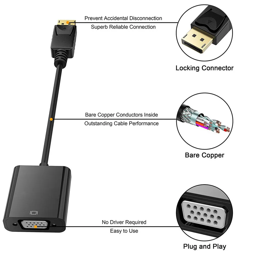 1080P HDMI в VGA адаптер мужской на Женский конвертер цифровой аналоговый видео 3,5 мм разъем аудио адаптер для PS4 ноутбук PC проектор