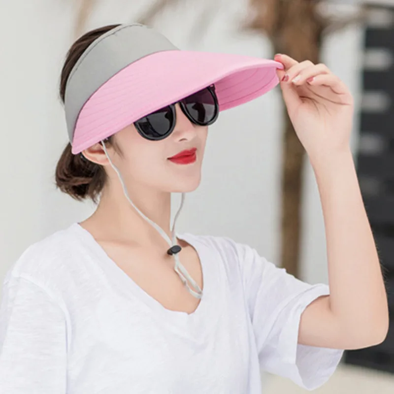 Для женщин Гольф Солнцезащитная шапочка, кепка Packable шляпа, солнцезащитный козырек с большими головами Гравити Фолз шляпа УФ-Гольф защита Женский Гольф Кепка для гольфа