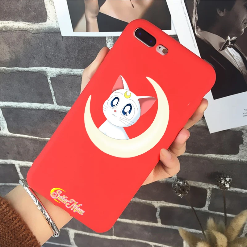 R-5750 Sailor moon Аниме мягкий силиконовый карамельный цвет чехол для мобильного телефона чехол для iPhone X XR XS MAX 6 7 8 plus 6s лучший дизайн корпуса - Цвет: R-5750
