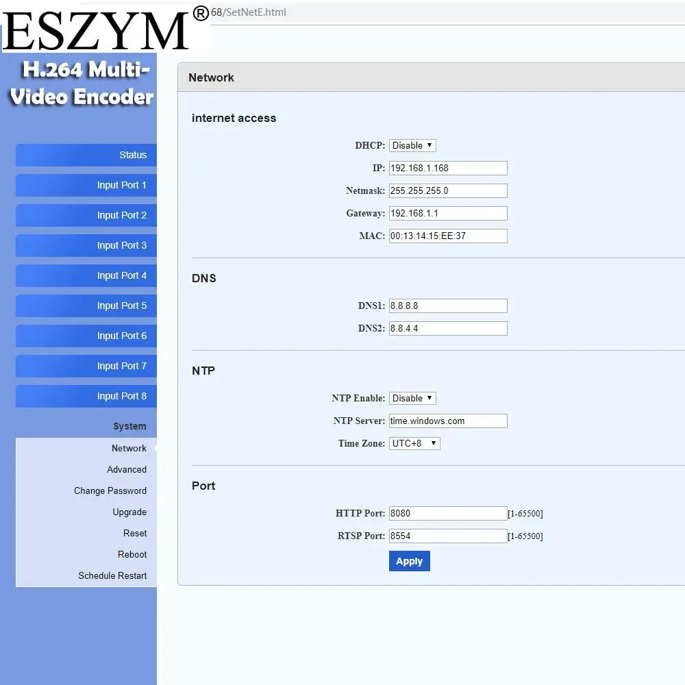 Esym 8ch H.264 HDMI совместимый видеокодер для потоковой передачи в реальном времени