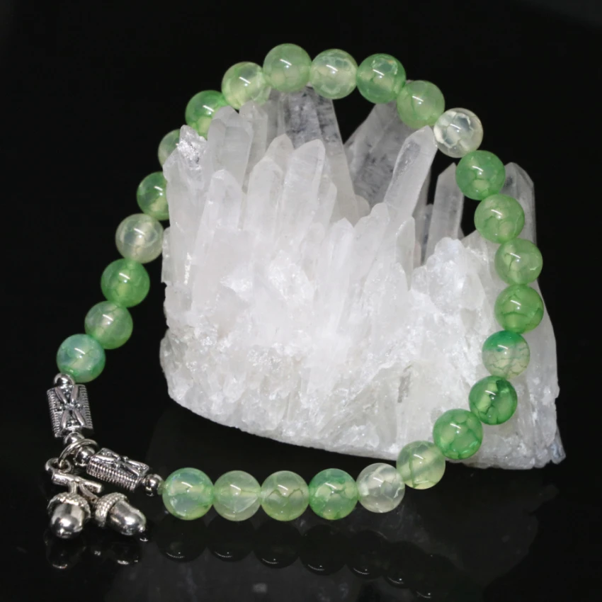 В богемном стиле натуральный Apple зеленый огня попкорн Агат Оникс Камень Сердолик