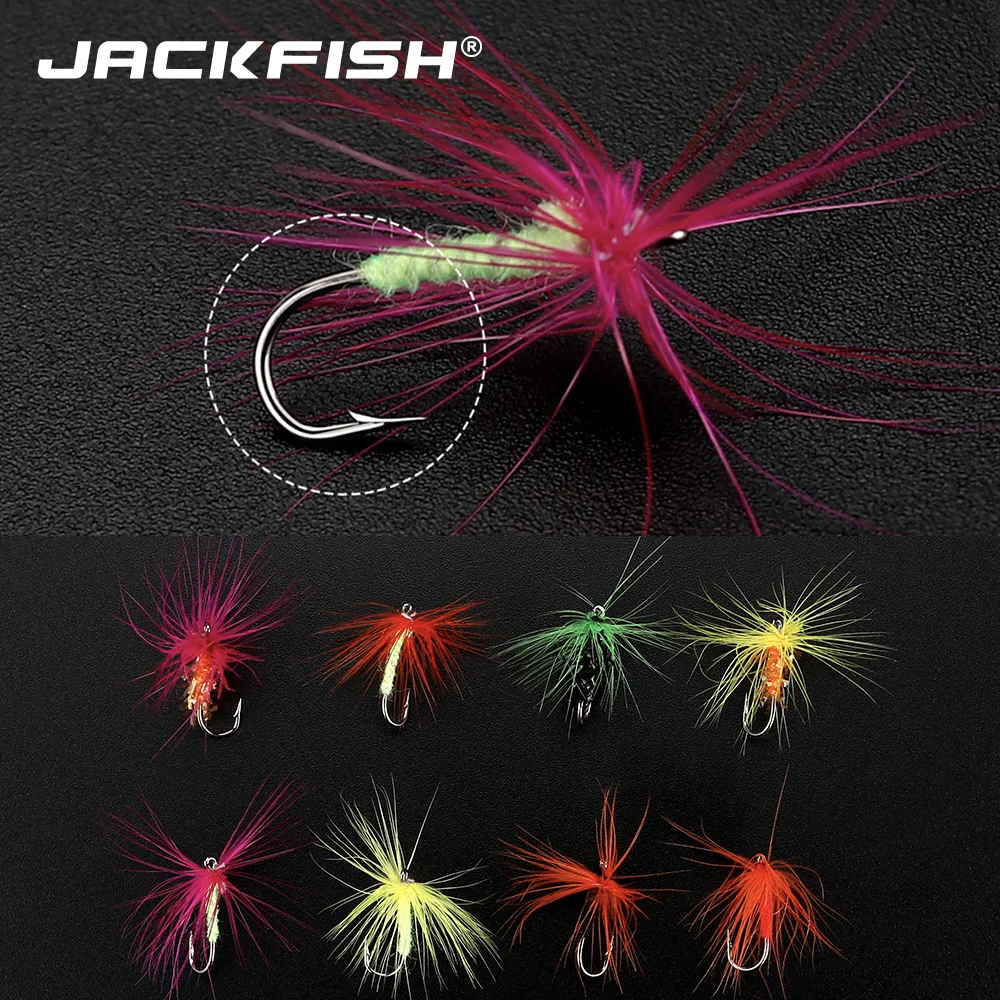 JACKFISH 40 шт. форель Nymph Fly рыболовная приманка сухие/влажные мухи Nymphs ледовая