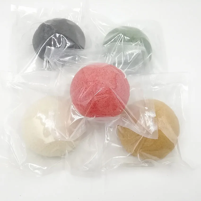 ShinBay 5pcs Konjac Sponge for Washing Face Round konjac konnyaku sponge Facial Cleansing Exfoliator Bathing Puff - купить по