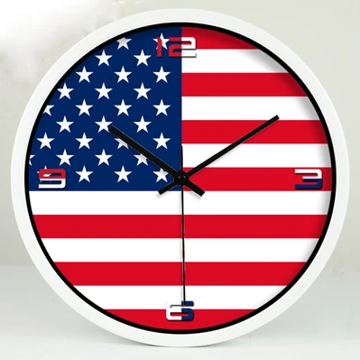 2016 новые модные 12 дюймовые настенные часы для домашнего украшения с американским