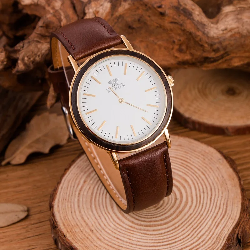 Lastest Kenon Men Wrist Watches Top Brand Luxury Quartz Stainless Steel Wooden Watch Best Gift For Lover relogio masculino | Наручные