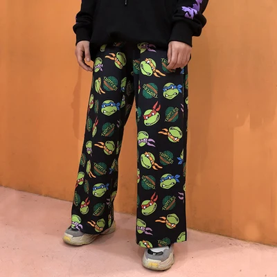 Photo Color Новинка года; брюки с принтом в стиле ретро Harajuku; уличная мода; брюки для женщин и мужчин в стиле хип-хоп с эластичной резинкой на талии; широкие брюки - Цвет: Photo Color