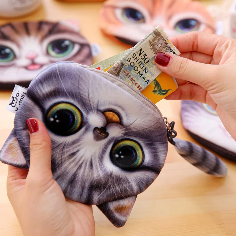 Высокое качество кошелек Ms. кошельки плюшевая сумка монета животное 3D печать