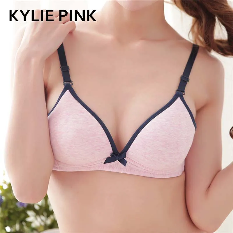 KYLIE/розовые бюстгальтеры для подростков; нижнее белье из хлопка для подростков; бюстгальтер для подростков и студентов; нижнее белье для подростков с маленькой грудью