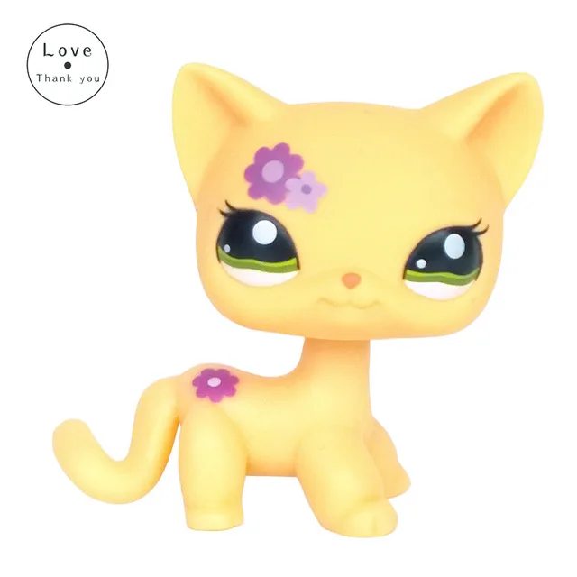 44 Pet shop lps игрушки короткие волосы кошка сверкающие глаза Розовый Белый Красный kitty фигурка для детей подарок collie great dane - Цвет: 44