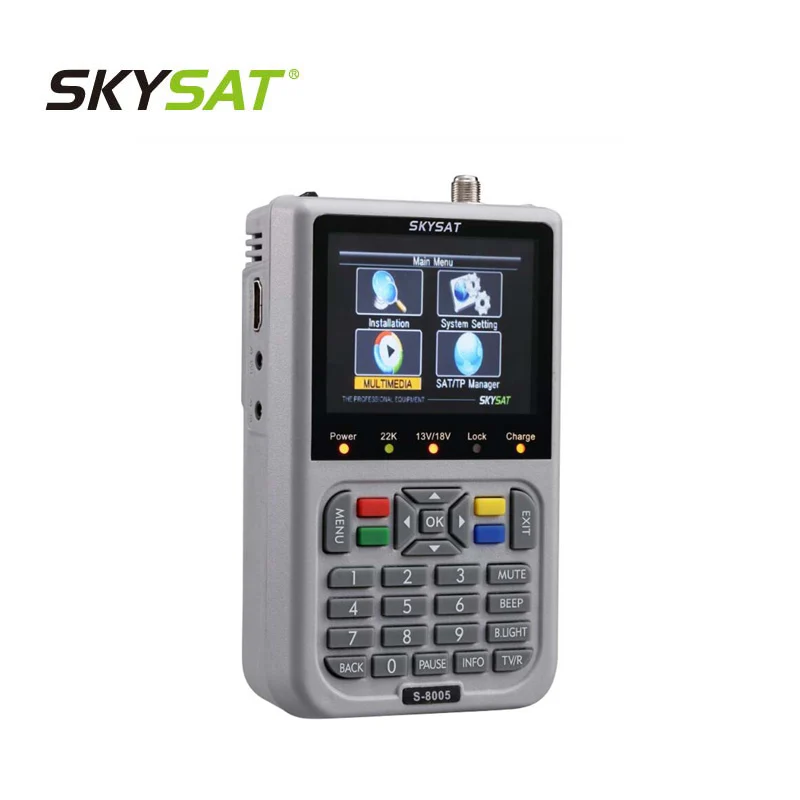 DVB S2 Цифровой спутниковый эхолот HD SKYSAT S 8005 с 3 5 дюймовым экраном анализатор