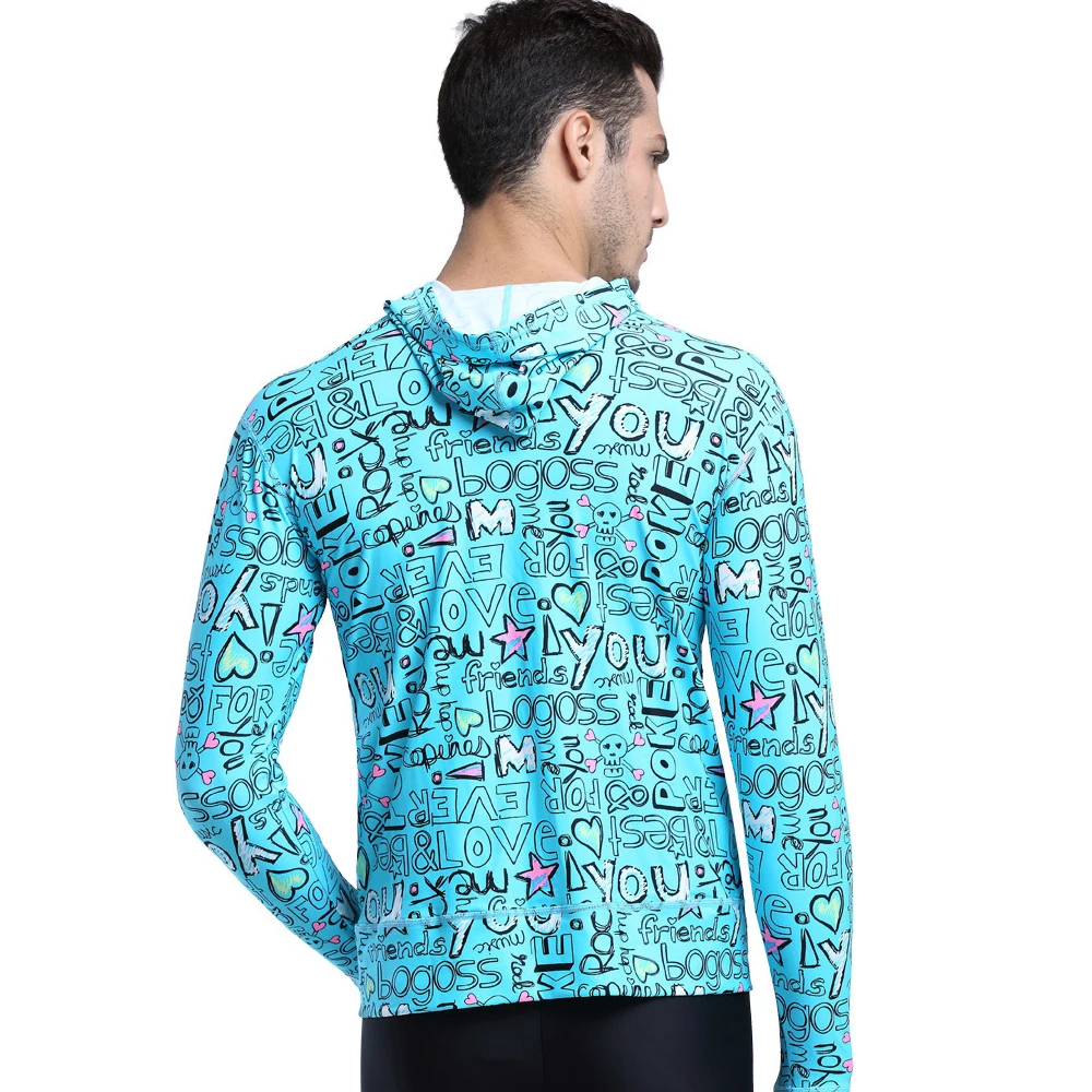 Мужской купальник с капюшоном длинным рукавом защитой от УФ лучей|rash guard jacket|hooded