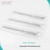 classic 12cf14cf17cfcurved microblade disposable microblading tools tebori pen blister packaging tattoos guns manual eyebrow 3d