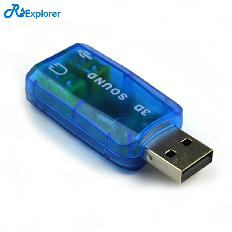 USB звуковая карта Внешний 5 1 канал с 3 мм разъем для наушников и микрофона