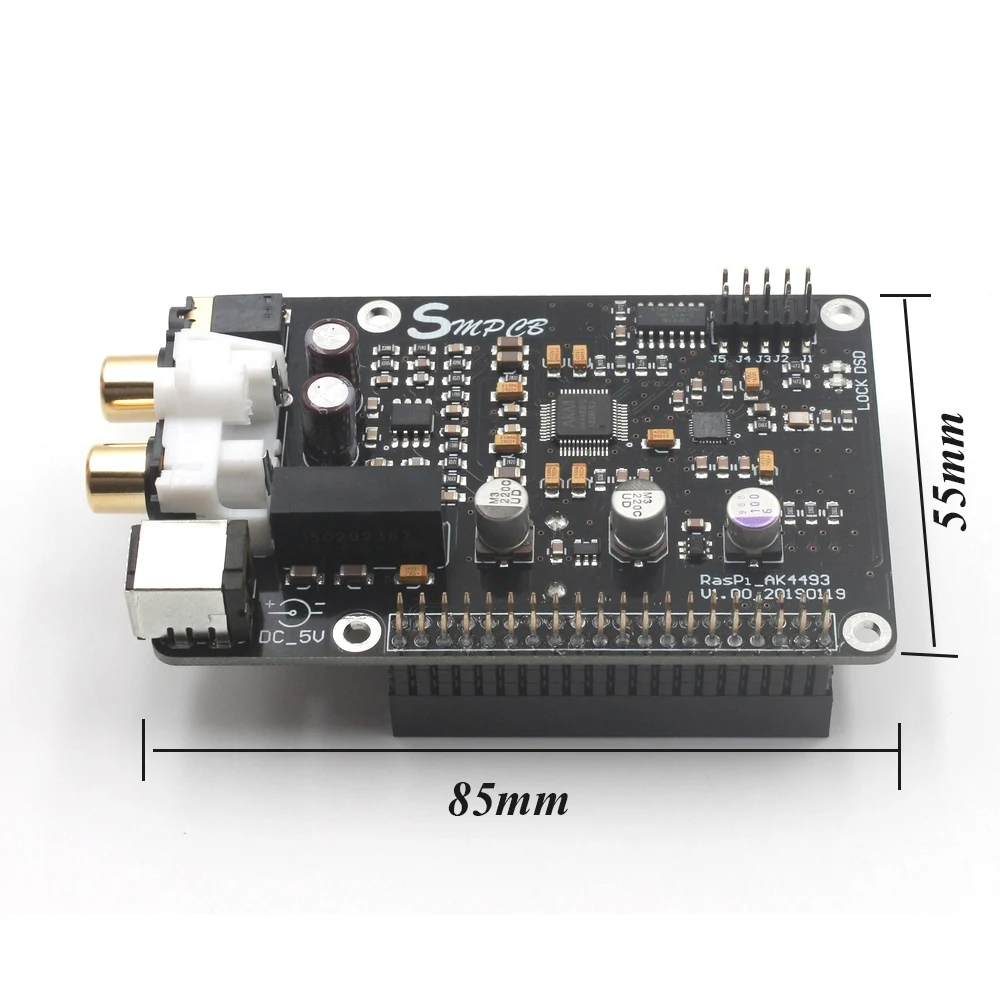 ЦАП декодер AK4493 цифровой Сетевой проигрыватель для трансляции Raspberry Pi 2B 3B +