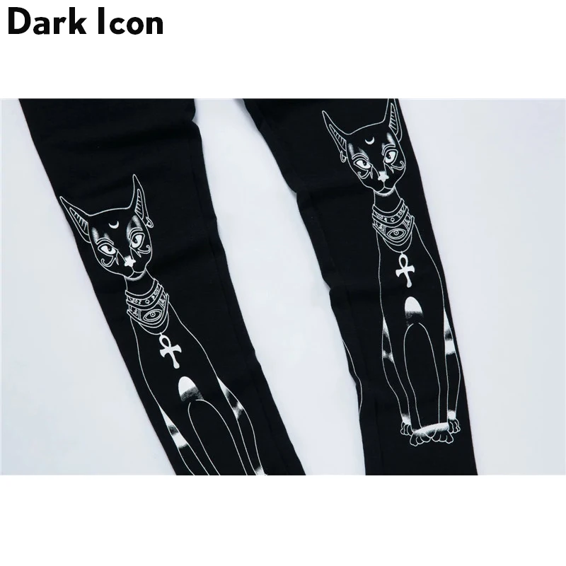 Леггинсы мужские с принтом кота и эластичной резинкой на талии|leggings men|mens leggingsmens