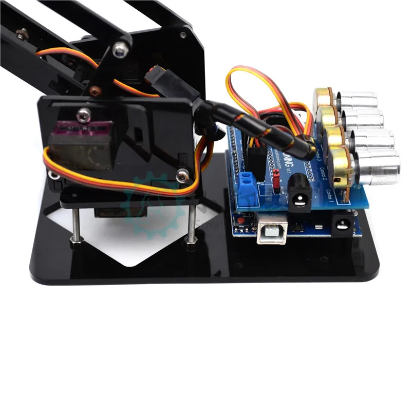 Абсолютно DIY акриловый робот рука робот коготь arduino набор 4DOF игрушки механический захват манипулятор DIY для детей подарок