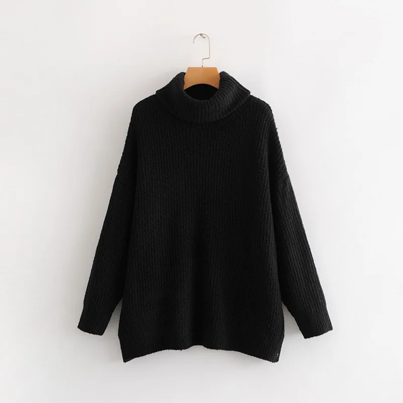 OMCHION Pull Femme Long Sleeve Turtleneck Sweater Women 2018 Winter Korean Solid Thicken Pullover Casual Loose Knit Jumper LMM73 | Женская